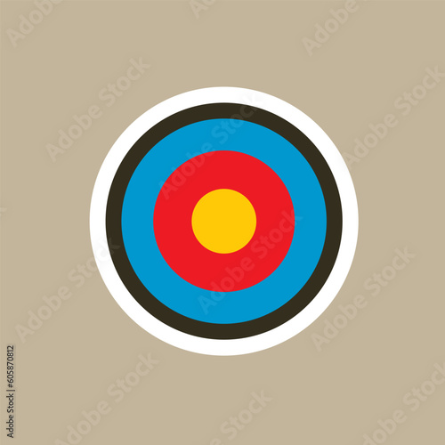 Archery target. Shoting target. Concept of archery or reaching the goal in business. Vector illustration