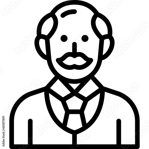 headmaster line icon