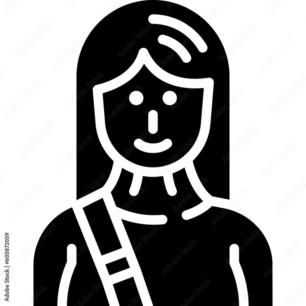 female student solid icon