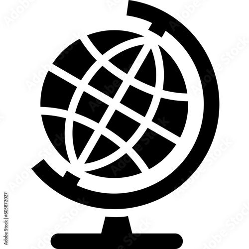 earth desk solid icon