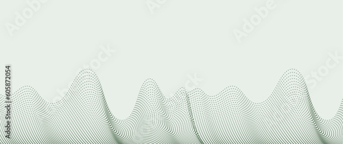 abstract modern wavy dotted line vector design concept, curve line pattern design with mountain look-alike for background, wallpaper, backdrop, banner, presentation