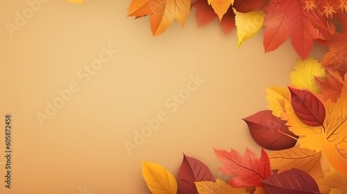 Thanksgiving Autumn Background  Generative Ai