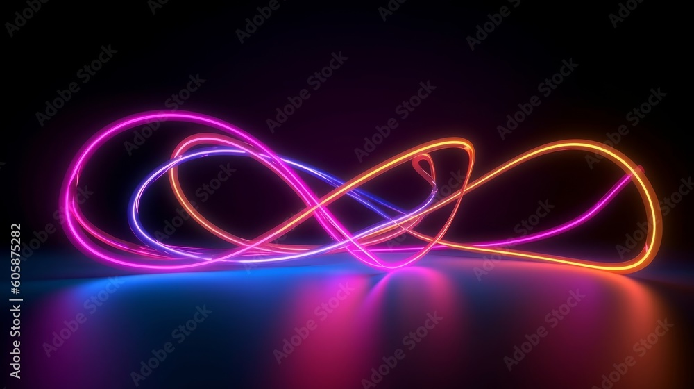 3d render, abstract background of colorful neon spring, glowing line with loops, red pink blue violet gradient, modern ultraviolet wallpaper, Generative AI 3d render, abstract background of colorful neon spring, glowing line with loops, red pink blue violet gradient, modern ultraviolet wallpaper, Generative AI