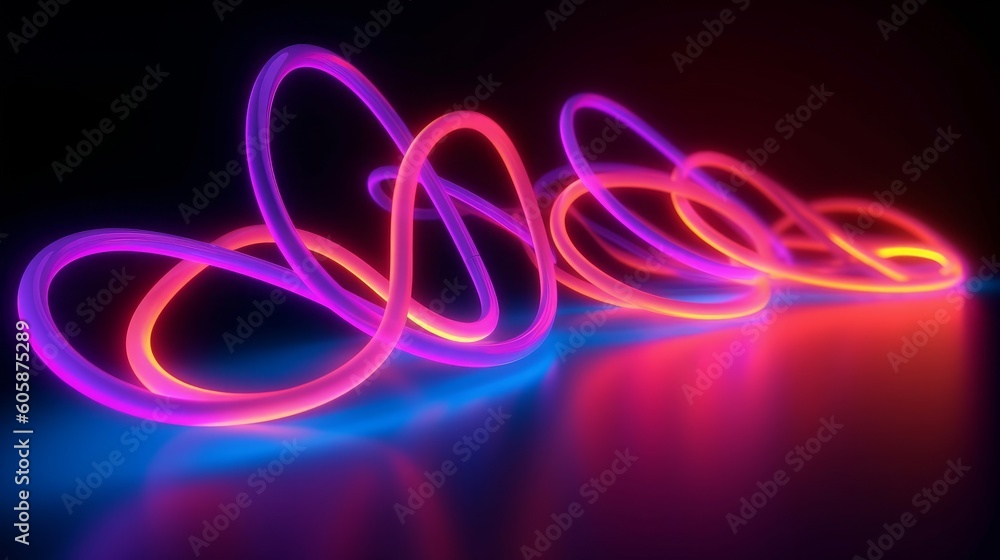3d render, abstract background of colorful neon spring, glowing line with loops, red pink blue violet gradient, modern ultraviolet wallpaper, Generative AI 3d render, abstract background of colorful neon spring, glowing line with loops, red pink blue violet gradient, modern ultraviolet wallpaper, Generative AI