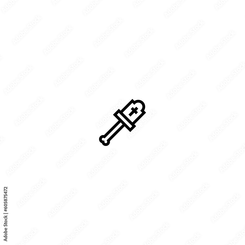 grave shape candy icon with black color grave shape candy icon with black color