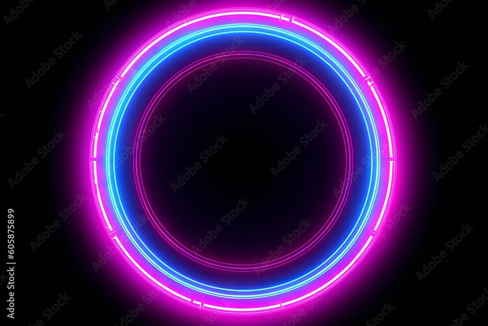Glowing Futuristic Lines: Abstract Data Transfer in a Neon Sci-Fi Wallpaper, Generative AI. Glowing Futuristic Lines: Abstract Data Transfer in a Neon Sci-Fi Wallpaper, Generative AI.
