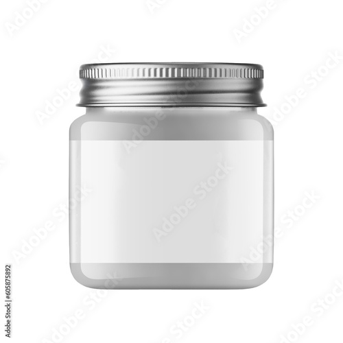 Glass jar isolated on transparent Background for Mockup