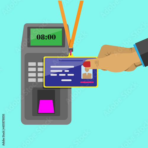 Staff ID card scanner