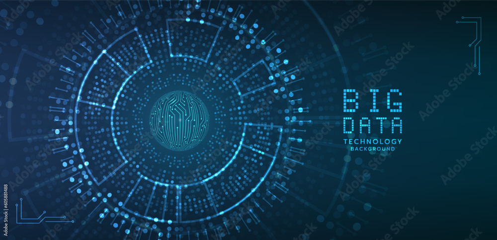 Obraz premium Hi-tech digital technology futuristic circuit digital. Abstract futuristic design. artificial intelligence technology. Modern futuristic design. Abstract technology vector illustration background.