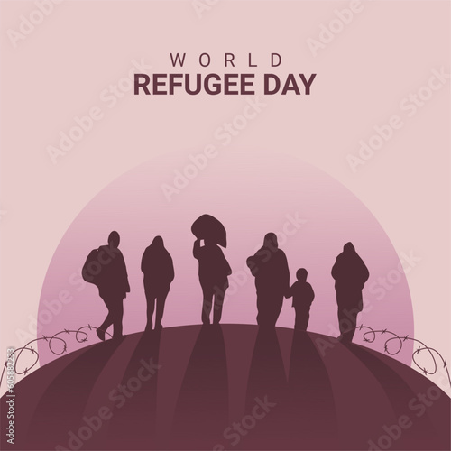 world refugee day poster template