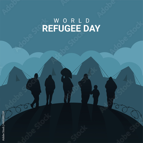 world refugee day banner template