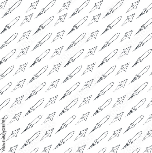 Many ballistic or space rockets take off along with fighter jets.