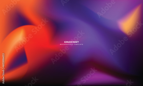 Colorful gradient mesh background template copy space. Fluid colour gradation backdrop design. Suitable for poster, landing page, banner, leaflet, pamphlet, brochure, flyer, card, or art cover