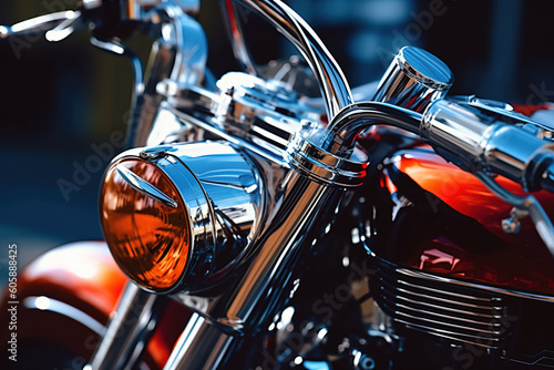 Motorcycle, closeup