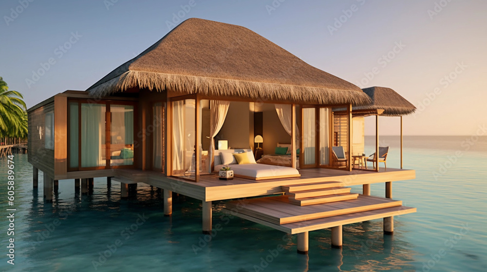 Fototapeta premium water villa