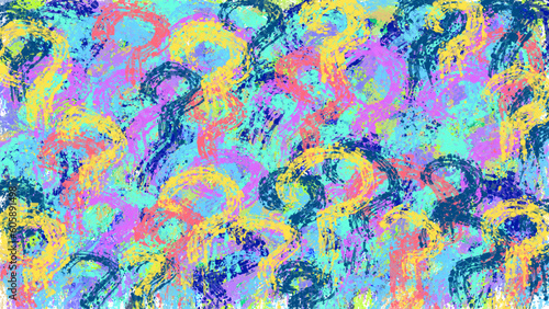 Abstract picture of a colorful question mark                                                                                                 