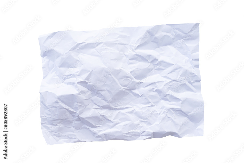 crumpled paper on isolated cut out background crumpled paper on isolated cut out background