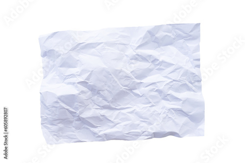 crumpled paper on isolated cut out background