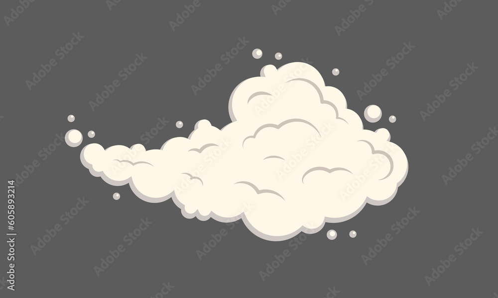 Cartoon fog or smoke cloud. Smoking, smog, dust Cartoon fog or smoke cloud. Smoking, smog, dust
