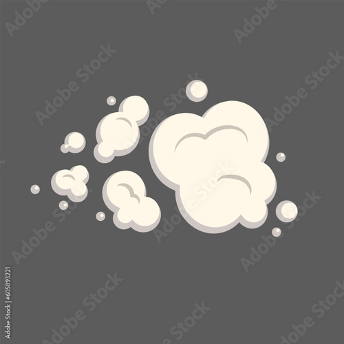 Cartoon fog or smoke cloud. Smoking, smog, dust 