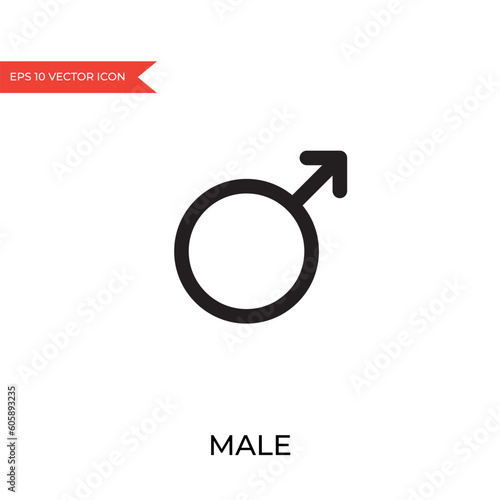 Gender and sexual identity vector icon. Male