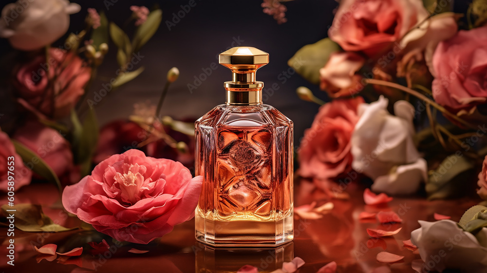 Perfume Floral Product Photography: Award Winning Design: Center,Generative AI Perfume Floral Product Photography: Award Winning Design: Center,Generative AI