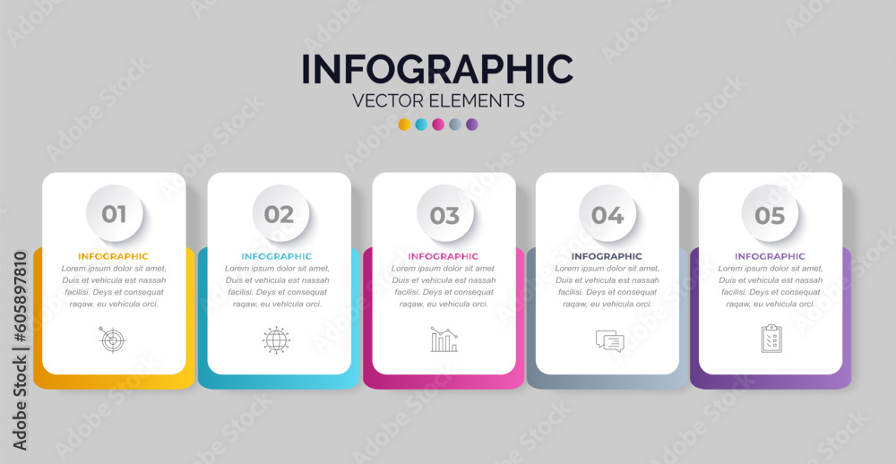 Business data visualization process chart abstract elements of graph diagram with steps options Business data visualization process chart abstract elements of graph diagram with steps options