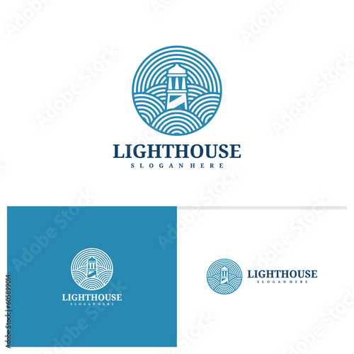 Lighthouse logo template, Creative Lighthouse logo design vector