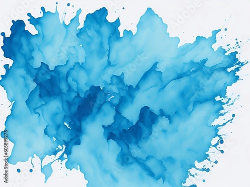 Abstract light blue watercolor for background  Ai Generative