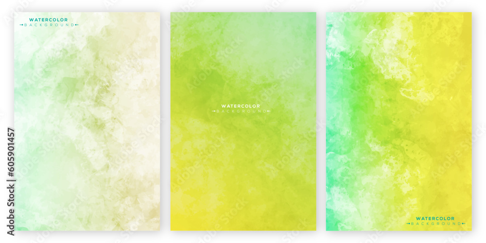 Set of colorful watercolor backgrounds. watercolor background.