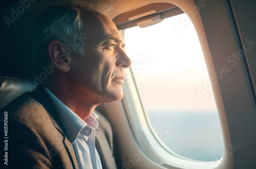 Man in private jet, generative ai, Generative AI
