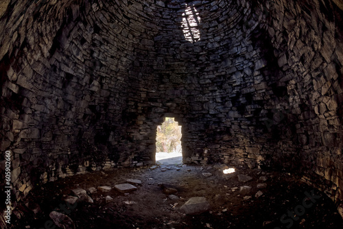 Interior view of Historic Walker Charcoal Kiln in Prescott AZ