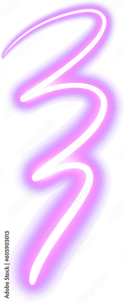 lighting lines curve and twirl. Neon design