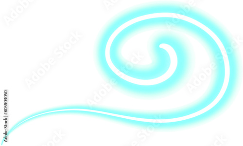 lighting lines curve and twirl. Neon design