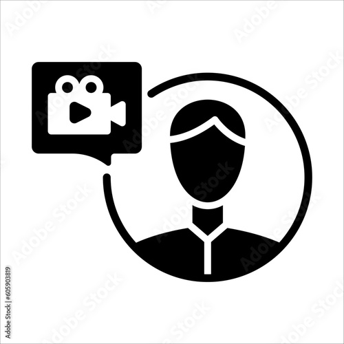 Solid vector icon for critic which can be used various design projects.