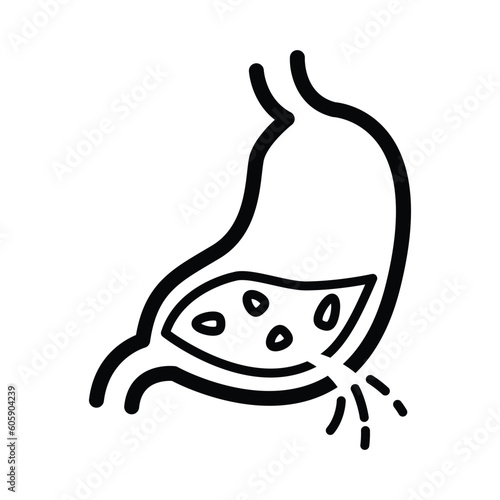 Gastrobrosis gastralgia vector icon