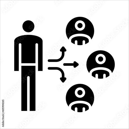 Solid vector icon for manager which can be used various design projects.