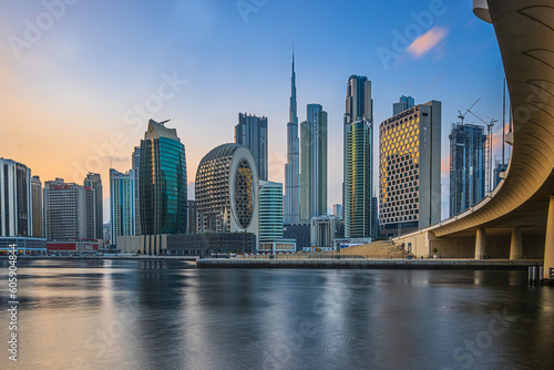 Fototapete City view of the skyscrapers of Dubai City