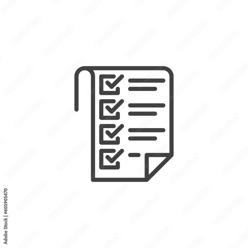 Survey report line icon Survey report line icon