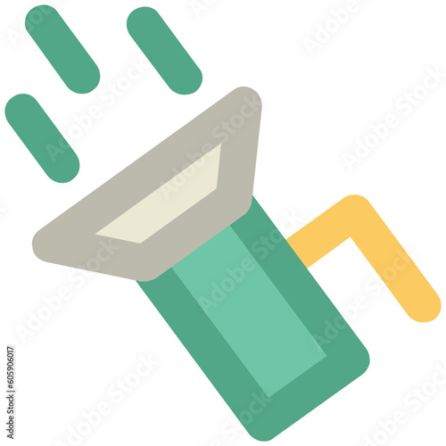 Download premium bold line icon of torch 