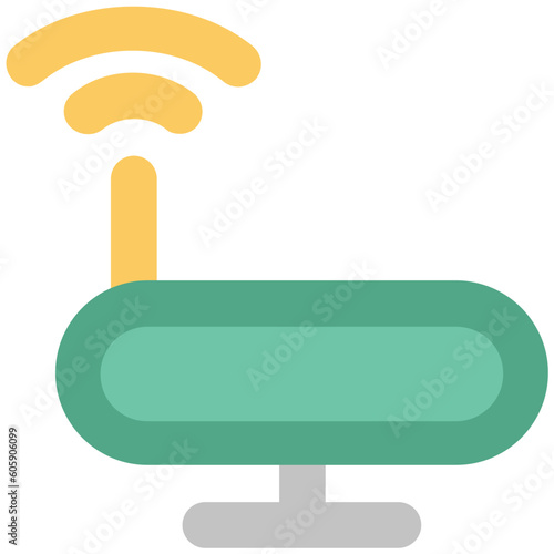 Wifi modem bold line icon