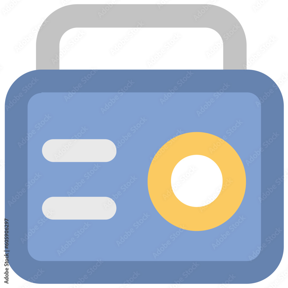 Check out bold line icon of radio Check out bold line icon of radio