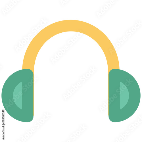 Wireless headphones bold line icon