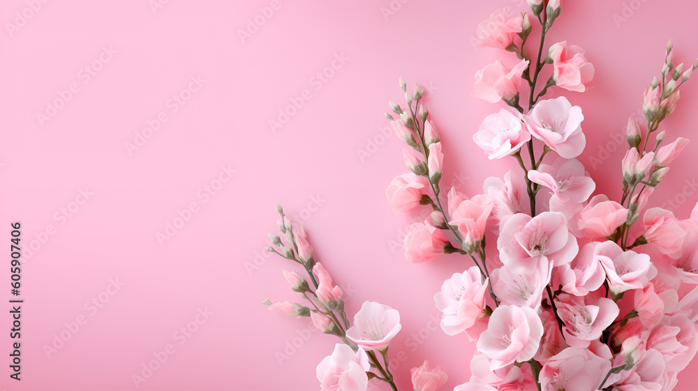 pink pastel with flower 4k wallpaper 
