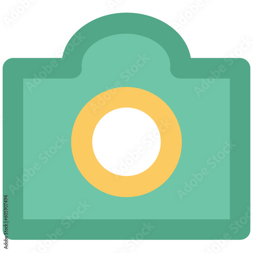 A camera gadget bold line icon