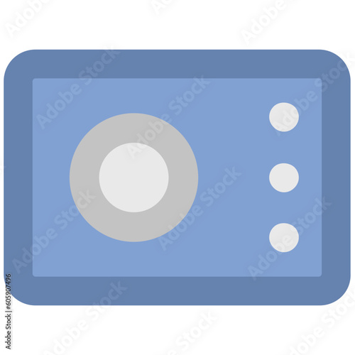 A camera gadget bold line icon