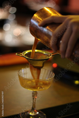 Barman preparing a drink