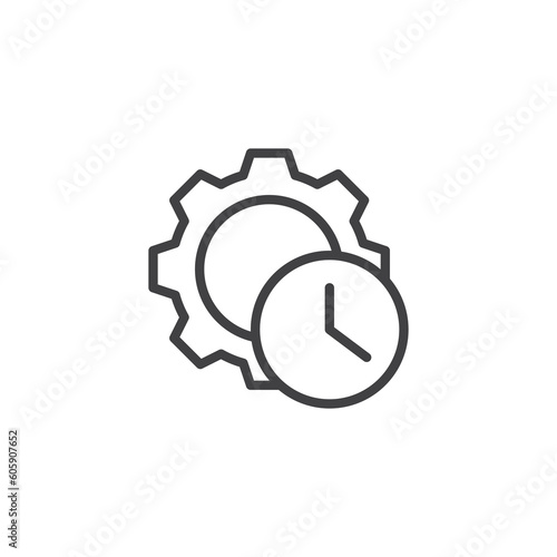 Efficiency and effectiveness line icon