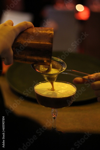 Barman preparing a drink