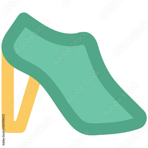 Women Ankle Boot Bold Vector Icon


